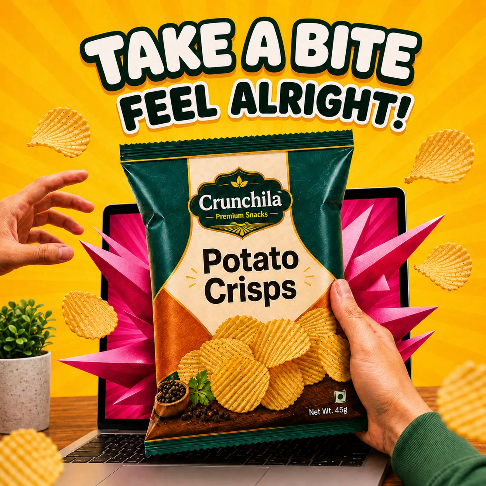 Crunchila snack campaign visual